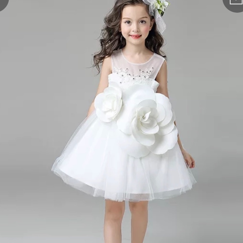 Sir❤️SA sleeveless white lace/lining dress